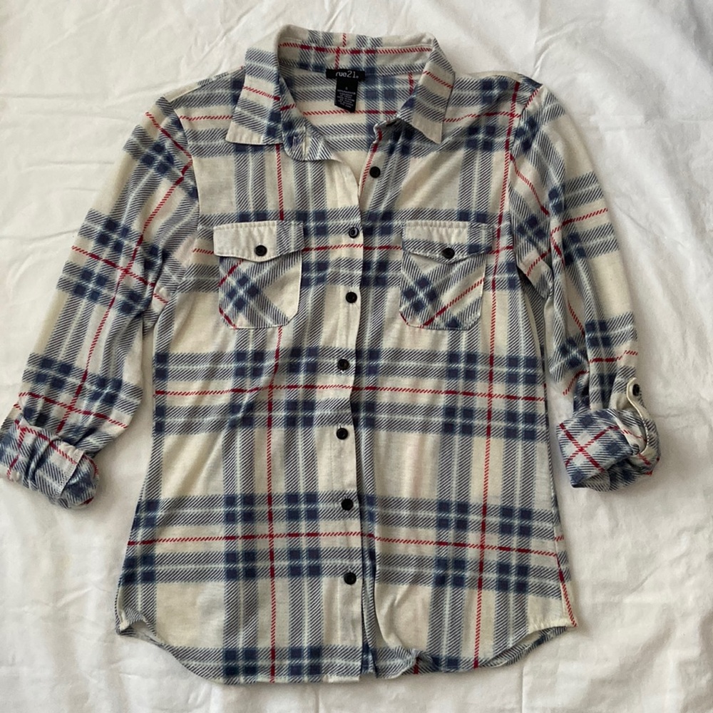 Lightweight Rue 21 button up flannel!